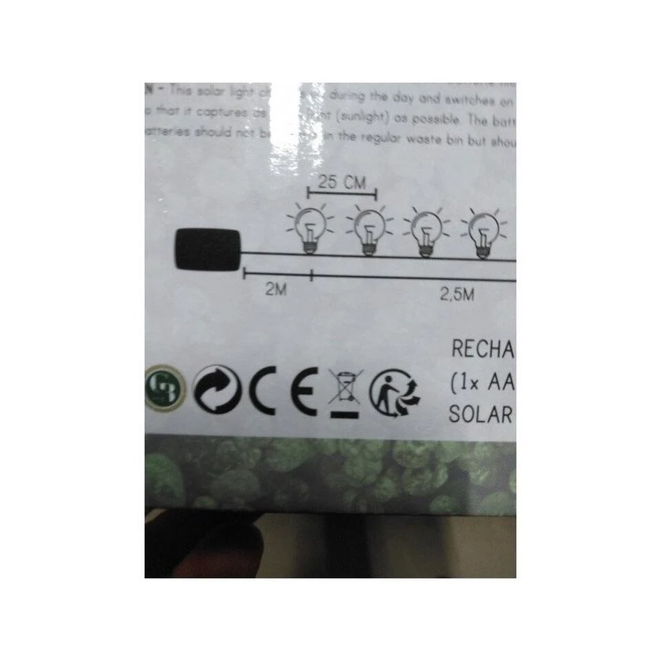Anna's Collection Lichtsnoer - Tuinverlichting - Solar - Wit - 250 Cm 5 Anna's Collection Lichtsnoer - Tuinverlichting - Solar - Wit - 250 Cm - Afbeelding 3