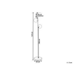Beliani Staande Lamp RAMIS - Zilver Staal -Winkel Voor Woonverlichting 08c180ff9d254ecaa789edba8d42b4a9