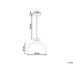 Beliani Hanglamp DANUBE - Zwart Aluminium -Winkel Voor Woonverlichting 096e90d34bb34d539c18cff647b5e105