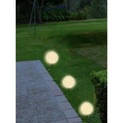 Merkloos Prikspot - Solar Tuinverlichting - Glazen Crawuele Bol - 20 Cm -Winkel Voor Woonverlichting 1000005911 0102