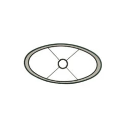 Lampenkap Ovaal Velours - Dutch Green - 45x21x32cm -Winkel Voor Woonverlichting 1000008712 0111