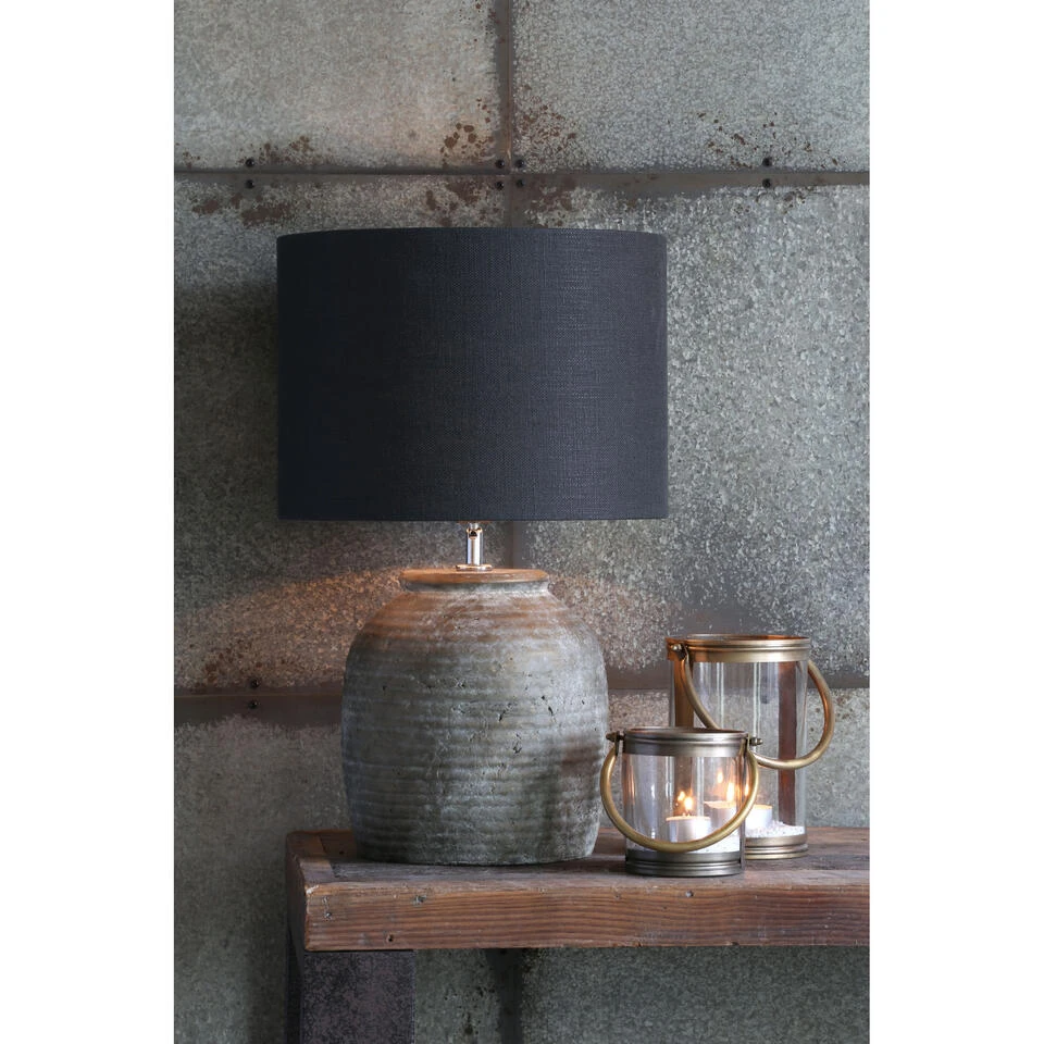 Cilinder Lampenkap Livigno - Antraciet - Ø35x25cm 4 Cilinder Lampenkap Livigno - Antraciet - Ø35x25cm - Afbeelding 2