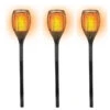 Merkloos Tuinfakkels - 3 Stuks - Solar Tuinverlichting - Vlameffect - 58 Cm -Winkel Voor Woonverlichting 1000009983