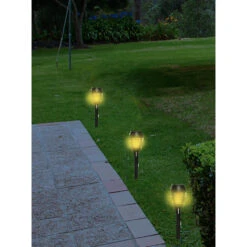 Halloween - Lumineo Tuinfakkels - 4 Stuks - Solar - Zwart - Vlameffect - 27 Cm -Winkel Voor Woonverlichting 1000011827 0102