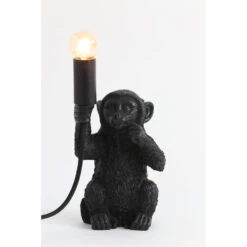 Tafellamp Monkey - Zwart - 13x12,5x23,5cm -Winkel Voor Woonverlichting 1000014037 0110