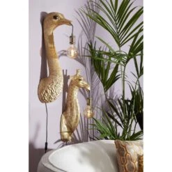 Wandlamp Giraffe - Goud - 20,5x19x61cm -Winkel Voor Woonverlichting 1000014044 0110