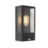 QAZQA Buitenwandlamp Zwart Met Bewegingsmelder IP44 - Rotterdam 1 -Winkel Voor Woonverlichting 1000014943