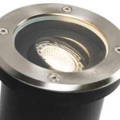 QAZQA Moderne Buiten Grondspot Staal Verstelbaar IP65 - Delux -Winkel Voor Woonverlichting 1000014951 0102