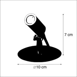 QAZQA Set Van 4 Prikspots Zwart Incl. LED IP68 - Garly -Winkel Voor Woonverlichting 1000014985 0102