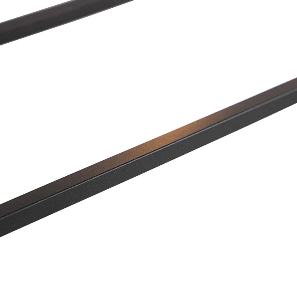 QAZQA Moderne Rechthoekige Hanglamp Zwart 5-lichts - Cage 6 QAZQA Moderne Rechthoekige Hanglamp Zwart 5-lichts - Cage - Afbeelding 4