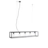 QAZQA Moderne Rechthoekige Hanglamp Zwart 5-lichts - Cage -Winkel Voor Woonverlichting 1000015022