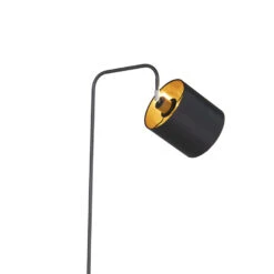 QAZQA Moderne Vloerlamp Zwart - Lofty -Winkel Voor Woonverlichting 1000015043 0101
