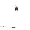 QAZQA Moderne Vloerlamp Zwart - Lofty -Winkel Voor Woonverlichting 1000015043