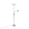 QAZQA Moderne Vloerlamp Staal Incl. LED En Dimmer - Lexus -Winkel Voor Woonverlichting 1000015050