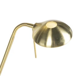 QAZQA Vloerlamp Goud Met Leeslamp Incl. LED En Dimmer - Diva 2 -Winkel Voor Woonverlichting 1000015057 0103