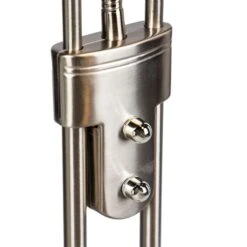 QAZQA Vloerlamp Staal Met Leeslamp Incl. LED En Dimmer - Diva 2 -Winkel Voor Woonverlichting 1000015089 0102