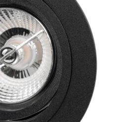 QAZQA Ronde Inbouwspot Zwart Verstelbaar - Chuck 70 -Winkel Voor Woonverlichting 1000015177 0101