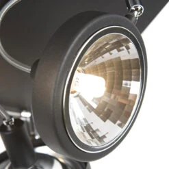 QAZQA Design Spot Zwart 4-lichts Verstelbaar - Nox -Winkel Voor Woonverlichting 1000015323 0103