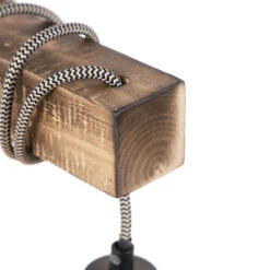 QAZQA IndustriÃ«le Wandlamp Zwart Met Hout - Gallow -Winkel Voor Woonverlichting 1000015361 0103