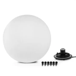 Ylumen Buitenlamp Globe - 1 Lichts - 50 X50 Cm - Wit -Winkel Voor Woonverlichting 1000016522 0102