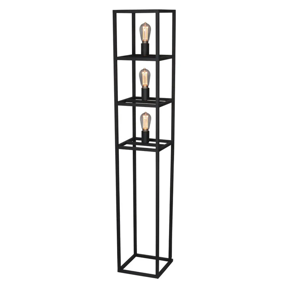 Freelight Vloerlamp Novanta - 3 Lichts - 26 X150 Cm - Zwart 3 Freelight Vloerlamp Novanta - 3 Lichts - 26 X150 Cm - Zwart