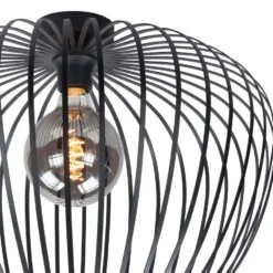 Highlight Plafondlamp Mela - 1 Lichts - 40 X33 Cm - Zwart -Winkel Voor Woonverlichting 1000016606 0101