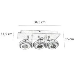 Artdelight Spot Meist - 3 Lichts - 34.5 X15 Cm - Wit 9 Artdelight Spot Meist - 3 Lichts - 34.5 X15 Cm - Wit -Winkel Voor Woonverlichting 1000016648 0103