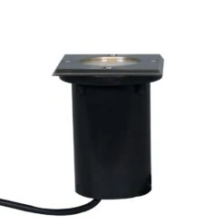 QAZQA Grondspot Staal 10,5 Cm IP65 - Basic Square -Winkel Voor Woonverlichting 1000017676 0102