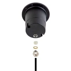 QAZQA Buiten Grondspot Staal 11cm IP67 - Basic Round -Winkel Voor Woonverlichting 1000017678 0102