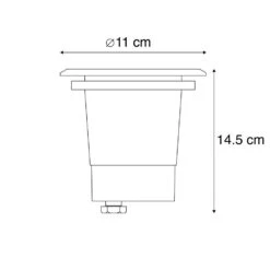 QAZQA Buiten Grondspot Staal 11cm IP67 - Basic Round -Winkel Voor Woonverlichting 1000017678 0103