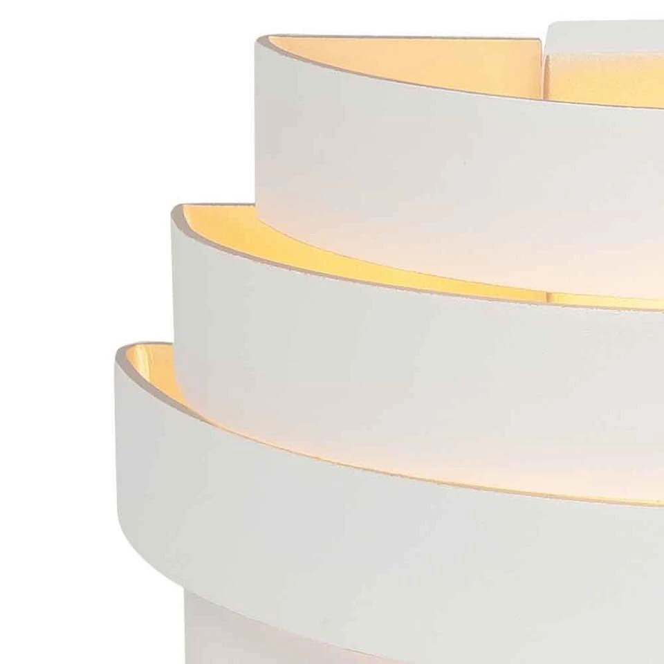 Highlight Wandlamp Scudo - 1 Lichts - 12.5 X12.5 Cm - Wit Goud 4 Highlight Wandlamp Scudo - 1 Lichts - 12.5 X12.5 Cm - Wit Goud - Afbeelding 2