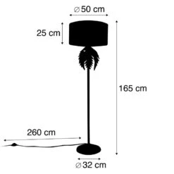 QAZQA Vintage Vloerlamp Goud Met Velours Kap Groen - Botanica -Winkel Voor Woonverlichting 1000021909 0102