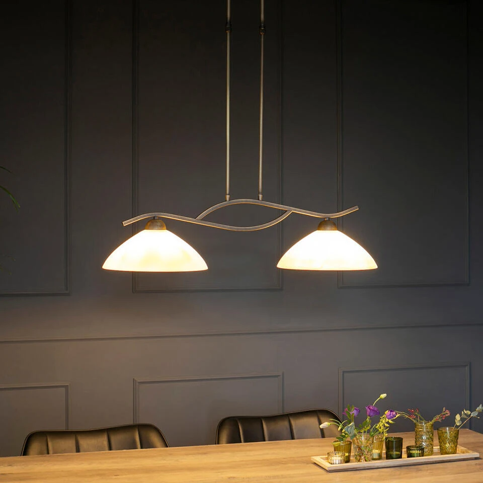 Steinhauer Hanglamp Capri - 2 Lichts - 80x126 Cm - Brons 5 Steinhauer Hanglamp Capri - 2 Lichts - 80x126 Cm - Brons - Afbeelding 3