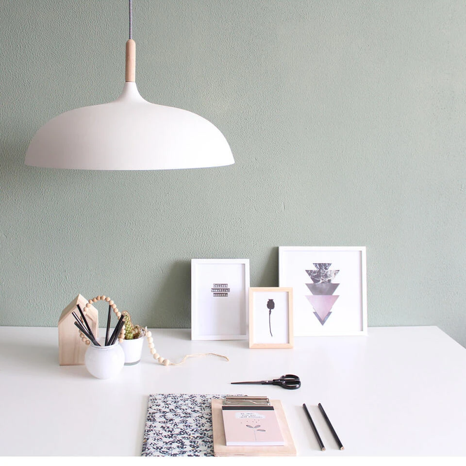 Mexlite Hanglamp - 1 Lichts - 45x170 Cm - Wit 5 Mexlite Hanglamp - 1 Lichts - 45x170 Cm - Wit - Afbeelding 3