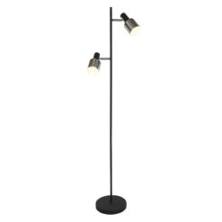Anne Light & Home Vloerlamp Fjorgard - 2 Lichts - 25x155 Cm - Zwart