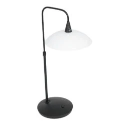 Steinhauer Tafellamp Tallerken - 1 Lichts - 18x45 Cm - Zwart -Winkel Voor Woonverlichting 1000023236 0101