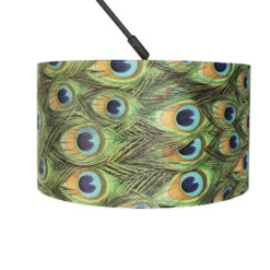 QAZQA Hanglamp Met Velours Kap Pauw Met Goud 35 Cm - Blitz I Zwart -Winkel Voor Woonverlichting 1000024872 0103