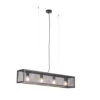 QAZQA IndustriÃ«le Hanglamp Zwart Met Gaas 4-lichts - Cage -Winkel Voor Woonverlichting 1000024874