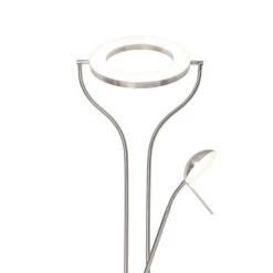 QAZQA Moderne Vloerlamp Staal Met Leesarm Incl. LED En Dimmer - Divo -Winkel Voor Woonverlichting 1000024909 0102