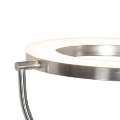 QAZQA Moderne Vloerlamp Staal Met Leesarm Incl. LED En Dimmer - Divo -Winkel Voor Woonverlichting 1000024909 0103
