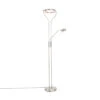 QAZQA Moderne Vloerlamp Staal Met Leesarm Incl. LED En Dimmer - Divo -Winkel Voor Woonverlichting 1000024909