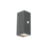 QAZQA Moderne Wandlamp Antraciet IP44 Met Bewegingssensor - Baleno II 2 QAZQA Moderne Wandlamp Antraciet IP44 Met Bewegingssensor - Baleno II -Winkel Voor Woonverlichting 1000025091