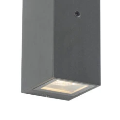 QAZQA Wandlamp Grijs IP44 Met Licht-donker Sensor - Baleno II -Winkel Voor Woonverlichting 1000025093 0103