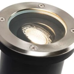 QAZQA Set Van 5 Buiten Grondspots RVS IP65 - Delux -Winkel Voor Woonverlichting 1000025103 0102