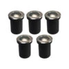 QAZQA Set Van 5 Buiten Grondspots RVS IP65 - Delux -Winkel Voor Woonverlichting 1000025103