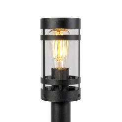 QAZQA Moderne Buitenlamp Zwart 80 Cm IP44 - Gleam -Winkel Voor Woonverlichting 1000025104 0101