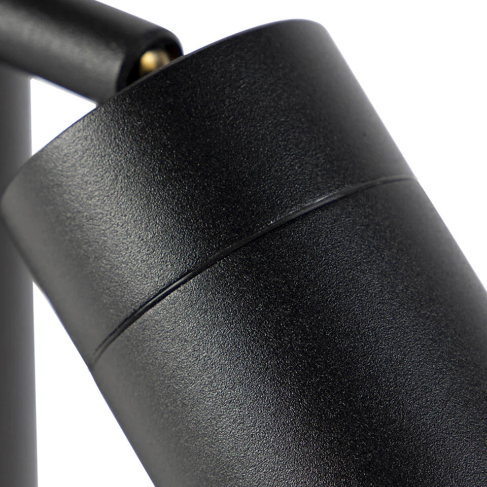 QAZQA Buitenlamp Zwart 45 Cm Verstelbaar IP44 - Solo 4 QAZQA Buitenlamp Zwart 45 Cm Verstelbaar IP44 - Solo - Afbeelding 2