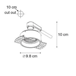 QAZQA Moderne Inbouwspot Wit Trimless - Impact 70 -Winkel Voor Woonverlichting 1000025206 0102