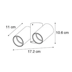 QAZQA Design Spot Zwart 2-lichts Verstelbaar - Michael -Winkel Voor Woonverlichting 1000025238 0102