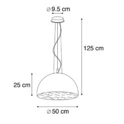 QAZQA Moderne Hanglamp Wit 50 Cm - Magna -Winkel Voor Woonverlichting 1000031836 0102